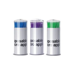 Quality Wholesale Disposable Micro Fiber Eyelash Cleaning Brush Spoolie Dental Applicator Plastic Micro for Eyelash Extensions for sale