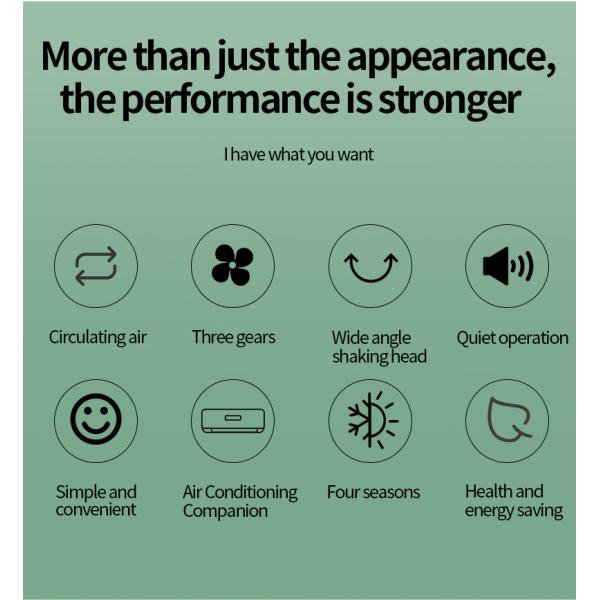 HBW-320Y 360 Rotating Air Circulation Turbo Fan Smart Floor Fan with Three Wind Speed