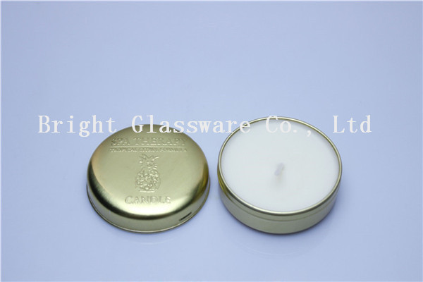 Custom Gold Candle Jars Tinplate With Custom Emboss Logo