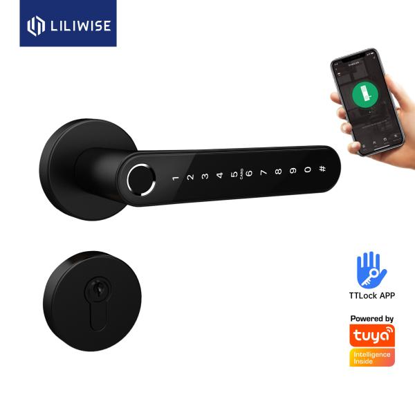 Buy Intelligent Electric Handle Wooden Door Lock For Residential at wholesale prices