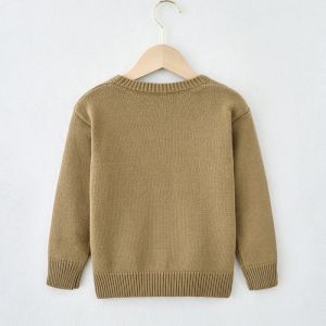 Fashionable Baby Kids Sweater customized material multi color with buttons long