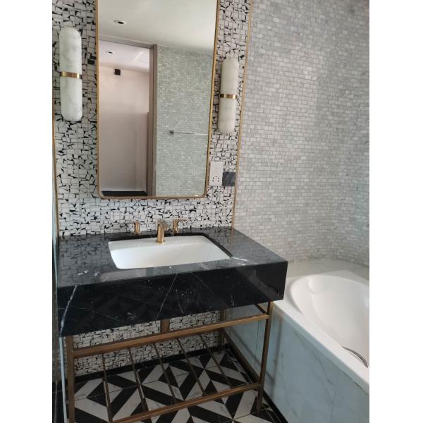 Buy Marble Stainless Steel Bathroom Sanitary Ware Nano Coating Mosaic Washbasin at wholesale prices