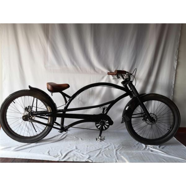 Fat Tire 26" Extended Beach Cruiser Bike with Steel Frame and Disc Brake Technology