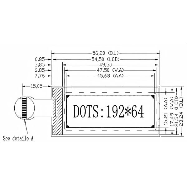 OEM 2 Inch LCD Monitor , High Resolution LCD Display 192x64 For Wearable Devices