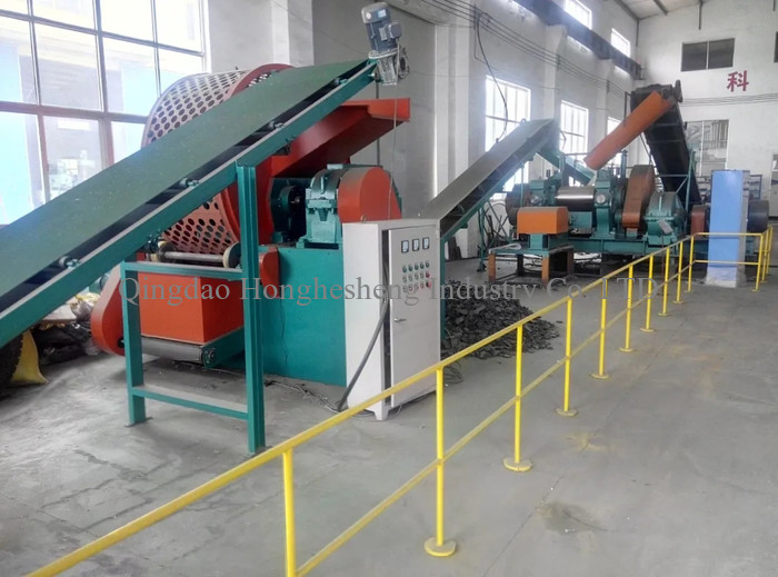 full automatic waste tire recycling equipment for rubber crumb / waste tyre