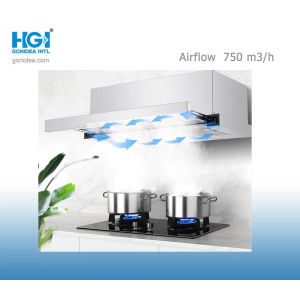 60CM Slim Slide Out Telescopic Range Cooker Hood Stainless Steel