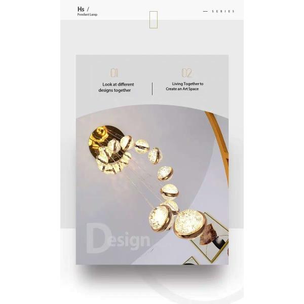 Contemporary Round Crystal Ball Chandelier For Villa Mall Hotel Loft Kitchen Living Room