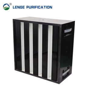 H14 Cleanroom ABS V - Bank Cleanroom HEPA Filter For 0.1um Dust Particle