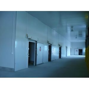 Quality PUR / PIR Cold Storage Room 10m3 - 100m3 Capacity Steel Plate 0.5mm/0.6mm Doors for sale