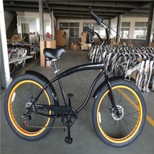 Quality 26 inch 3.0 tire fat tire men beach cruiser bike with Shimano 7 gear and disc brake for sale