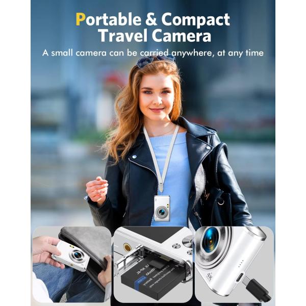 OEM Autofocus Vlog Digital Camera Video Camcorder Dual Lens 16X Zoom