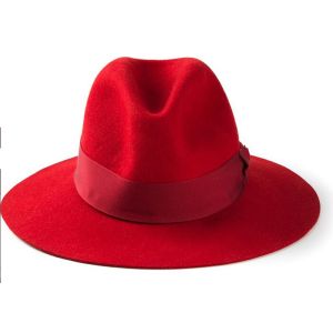 China New Style Red Fashion Felt Fedora hat on sale