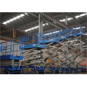 China Robust Reliable Rough Terrain Scissor Lift Easy Maintain Slope Alarm Funciton on sale