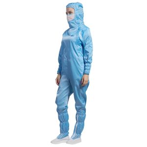 Antistatic Dust Free Clean Room Garments Hooded ESD Jumpsuit Coverall