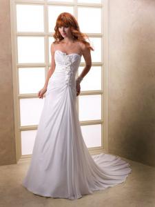 Quality NEW!!! Strapless A line skirt wedding dress Chiffon Sweetheart Bridal gown #dq4918 for sale