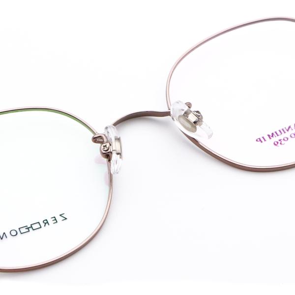 High Elastic IP Electroplating Beta Titanium Glasses Frame Cozy Gold Metal Opticalv