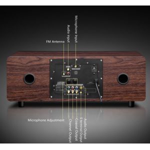 Compact 2-Channel Bookshelf Speaker with MP3 CD DVD Player and Remote