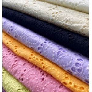 Coloful Handmade DIY Clothes Accessories Embroidered Cotton Lace Fabric