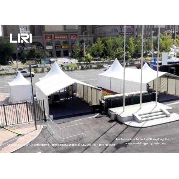 Plain PVC Sidewalls Aluminium Pagoda Tent For National Games PRC