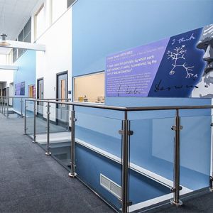 Balcony Stainless Steel And Glass Railing Systems Casting Handrail Balustrade