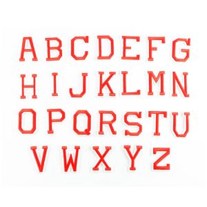 Quality DIY Adhesive Letter Patches Iron On Backing Cotton Polyester Material for sale