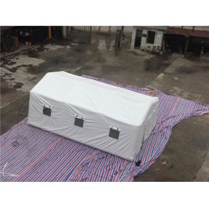 PVC Air Tight White Inflatable Emergency Tent , Hospital Inflatable Army Medical