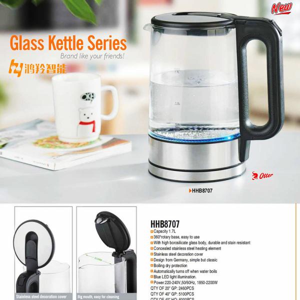 Mechanical Control Electric Glass Kettle Perfect for Household Tea Time