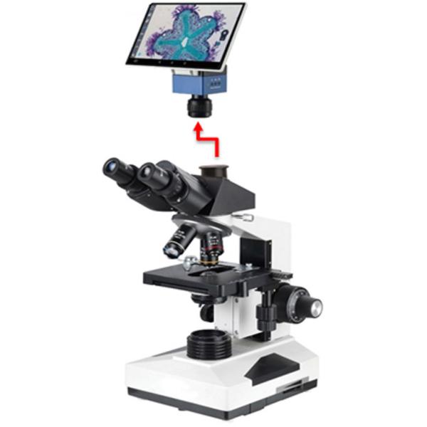 Trinocular Professional Lab Biological Microscope 40-1000X With Sony 6.3M Camera