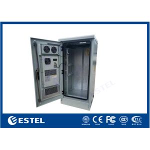 Quality 24U Power Outdoor Telecom Cabinet IP55 Galvanized Steel 1.2mm Walls for sale