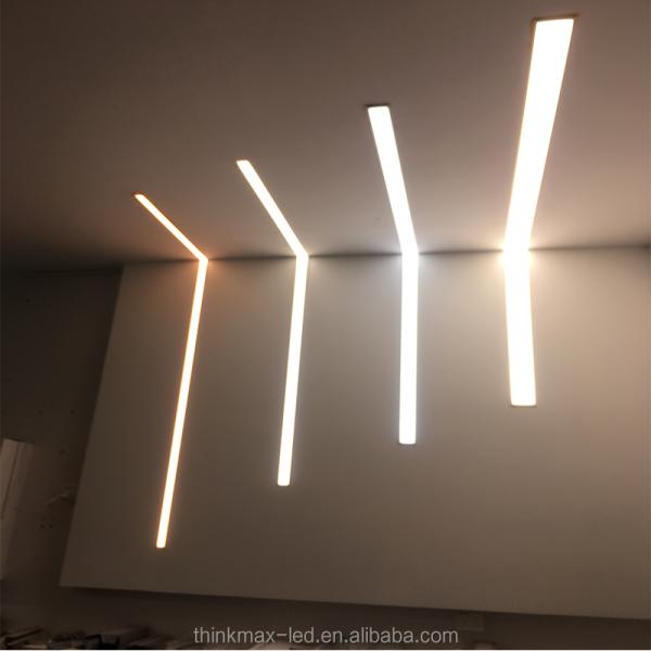 Silver Color Plaster In LED Profile , Aluminum LED Extrusion Profiles For Wardrobe