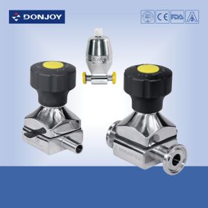 Mini Direct way Clamp Sanitary Diaphragm Valve with plastic handwheel