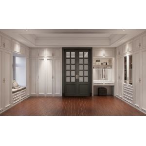 French-Style Elegant White And Durable Luxury Stainless Steel Walk-In Closet