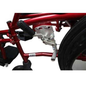 W485 19" lightweight folding detachable manual aluminum transport chair with