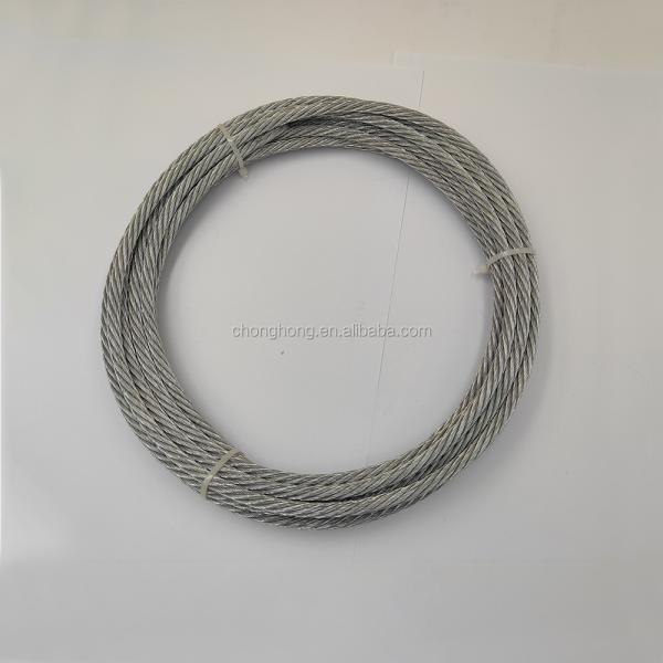 Manufacture 1/4" Steel Cable with 7x7 Galvanized Wire Rope at Steel Core and AiSi Standard