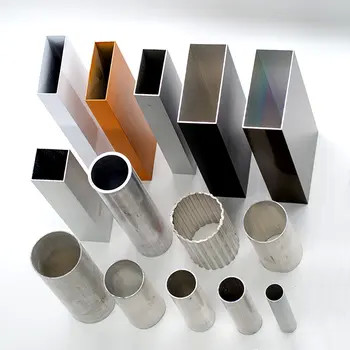 Buy 60617075 aluminum tube industrial round square aluminum pipe rectangular anodized extruded alloy metal aluminum tubes pr at wholesale prices