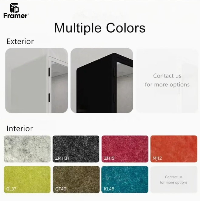 Customizable Soundproof Office Pod Modular Private Work Booth Adjustable