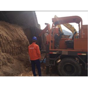 60KW / 2200rpm Robotic Shotcrete Machine With 4 Wheels Driving And Steering