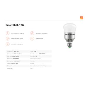 Wifi Smart Light Bulb 12W RGBCW