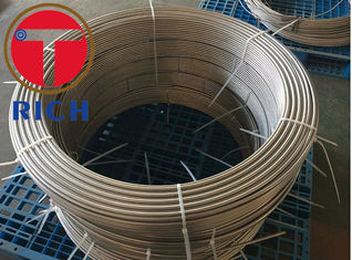 6mm Welded Stainless Steel Tubing , Astm A246 Round Capillary Coiled Tubing