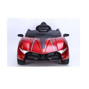 Unisex Electric Kids Toy Double Door LED Light Four Wheels Race Ride On Car