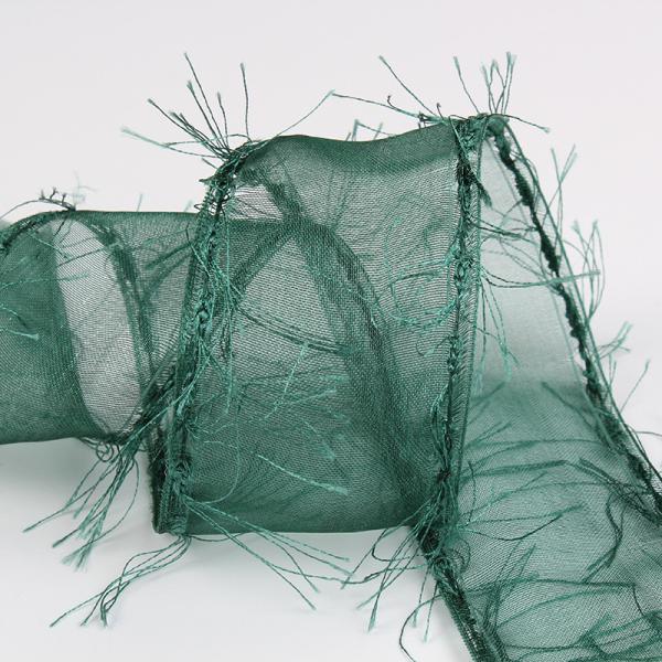 25mm-50mm Tassel Edge Polyester Organza Ribbon for Flower Chocolate Gift Packing and Garment Decoration