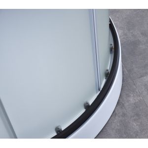 900x900x2150mm Quadrant Shower Enclosure Black 5mm