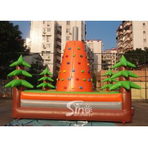 Outdoor kids inflatable rock climbing wall for inflatable sports games