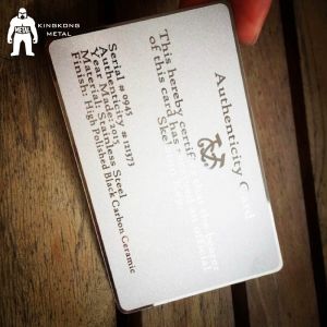 Customised Design Deboss Textured Finish Metal Business Credit VIP Card