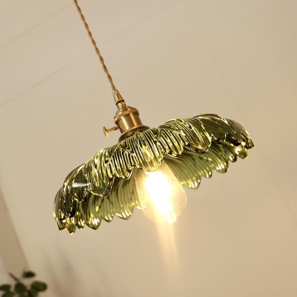 Modern Glass Pendant Lighting Fixture Luminaire Green Flower Bar Restaurant Hanging Light(WH-GP-107)