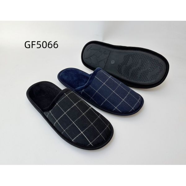 OEM Logo Warm Mens' Indoor Slippers House Shoes Slippers With Memory Foam Sock