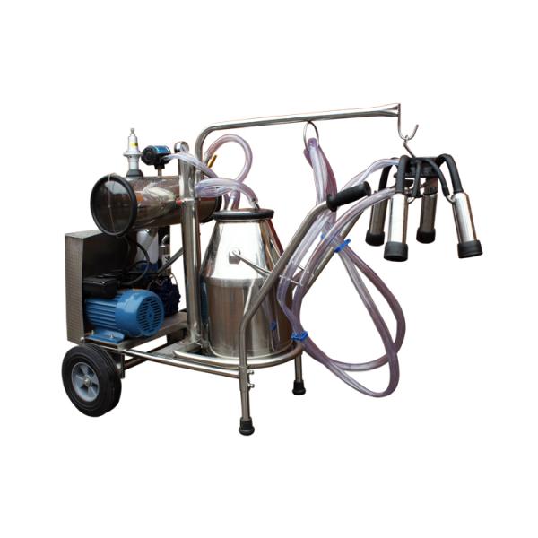 25L Bucket Small Scale Cow Milking Machine With 50Kpa Vacuum Pump