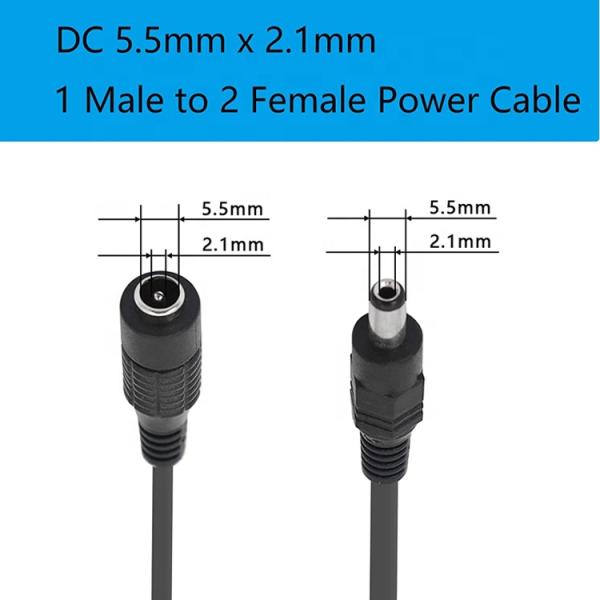 1 to 8 ways 1 Female to 8 Male 5.5x2.1 mm DC Power Supply Splitter Cable for CCTV Camera LED Strip