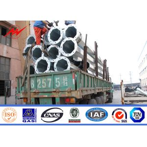 Galvanized Electric Transmission Tubular Utility Power Pole For Distribution