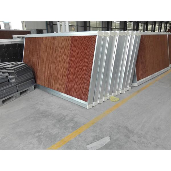 green house aluminum frame cool cell pads with water pipe for pig farm